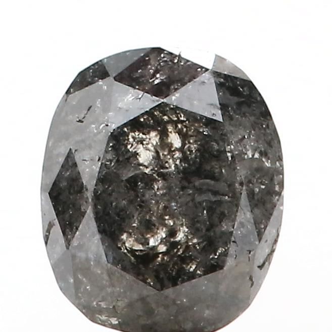 0.89 ct Oval Salt and Pepper Natural Diamond, I3
