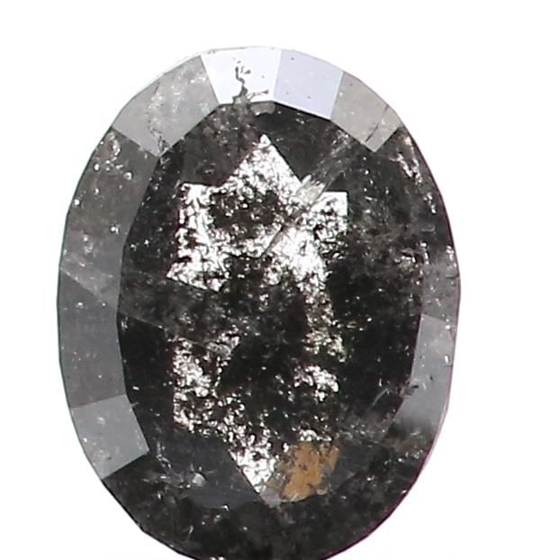 0.54 ct Oval Salt and Pepper Natural Diamond, I3