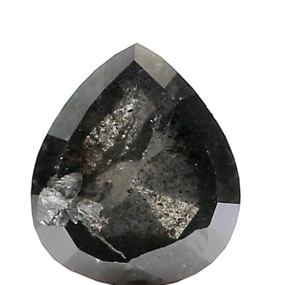 1.56 ct Pear Salt and Pepper Natural Diamond, I3