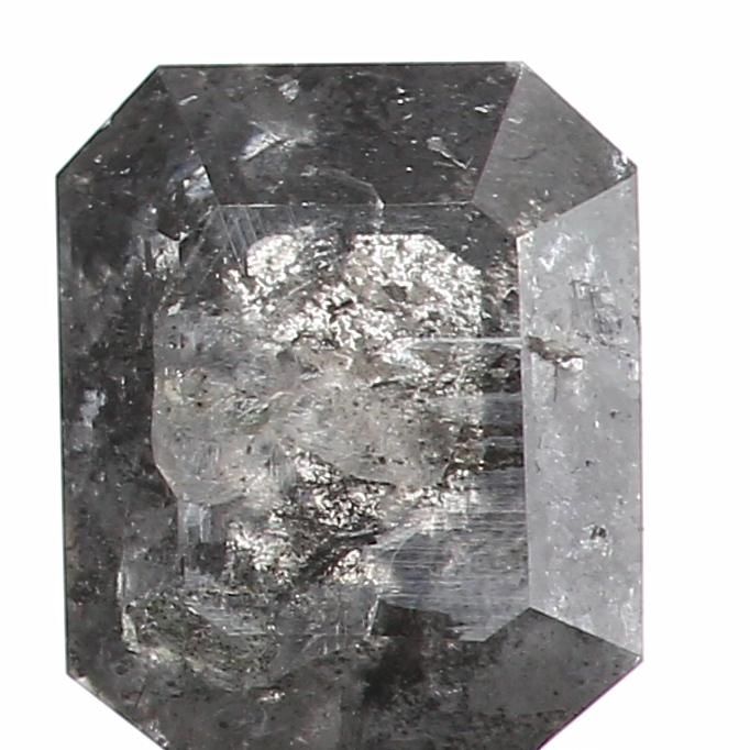 1.10 ct Emerald Salt and Pepper Natural Diamond, I3