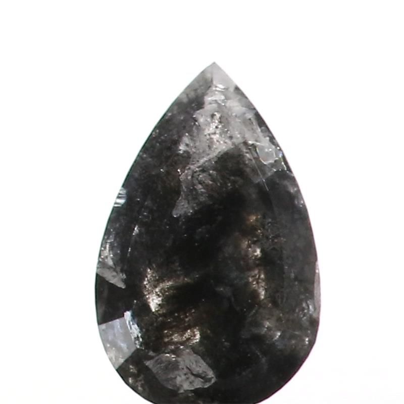 0.67 ct Pear Salt and Pepper Natural Diamond, I3