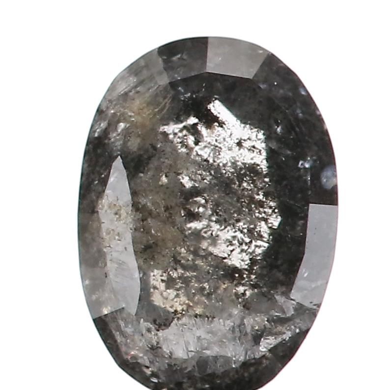 0.77 ct Oval Salt and Pepper Natural Diamond, I3