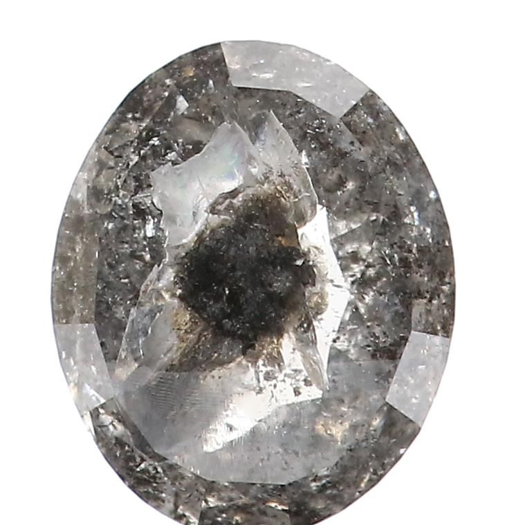 1.03 ct Oval Salt and Pepper Natural Diamond, I3