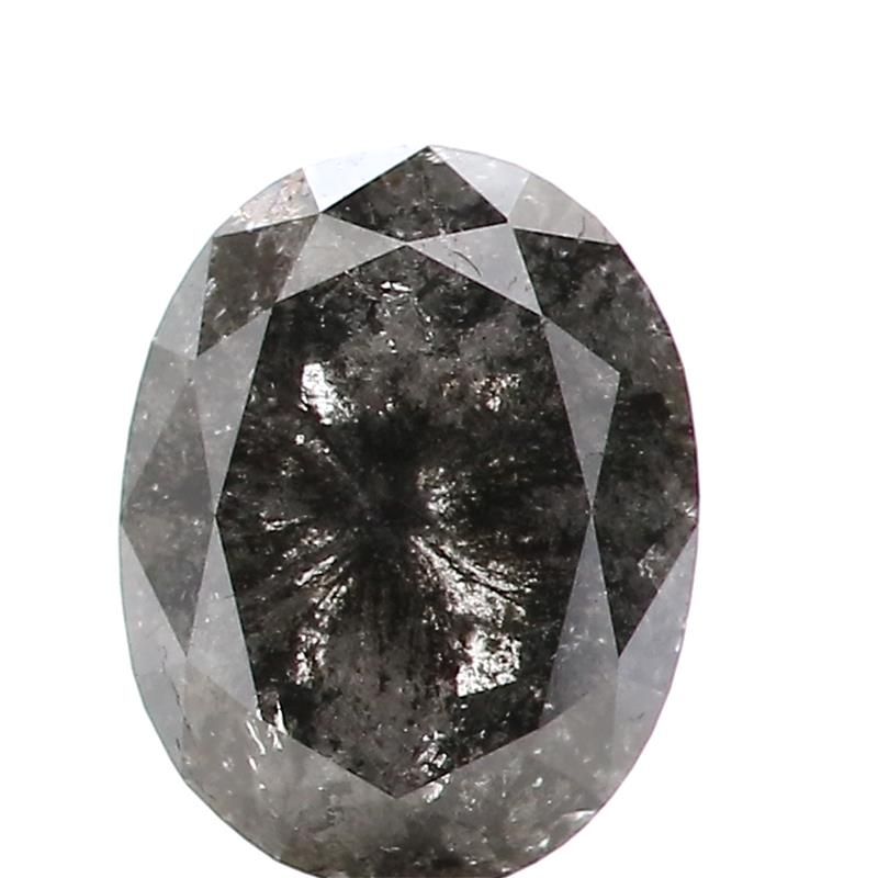 1.03 ct Oval Salt and Pepper Natural Diamond, I3