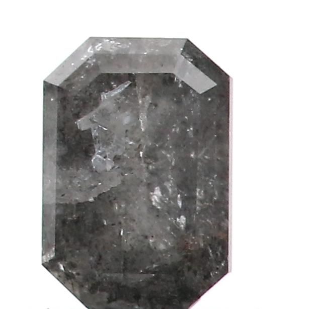 0.56 ct Emerald Salt and Pepper Natural Diamond, I3