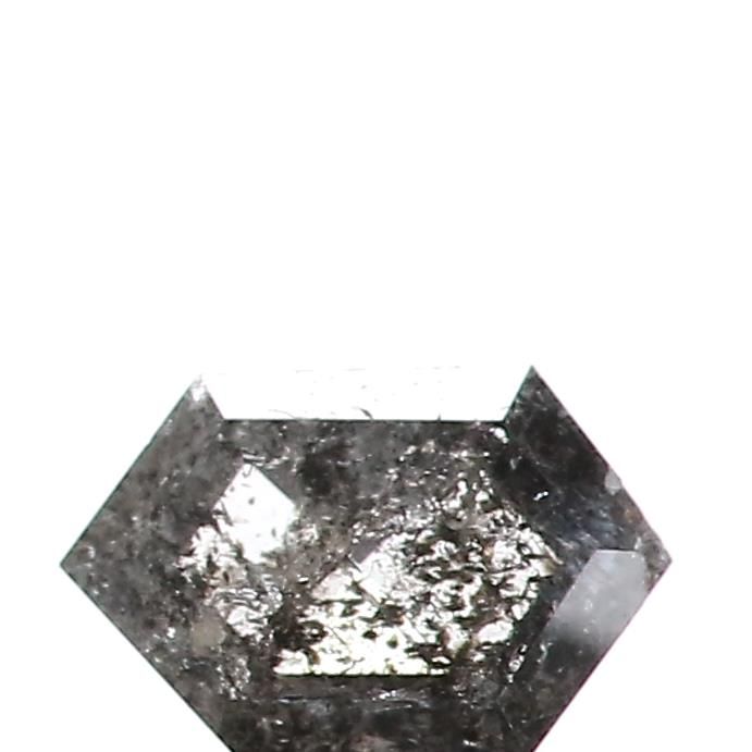 0.37 ct Hexagon Salt and Pepper Natural Diamond, I3