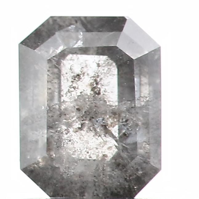 0.73 ct Emerald Salt and Pepper Natural Diamond, I3