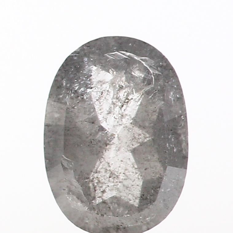 0.51 ct Oval Salt and Pepper Natural Diamond, I3