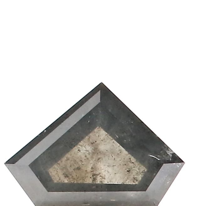 0.61 ct Shield Salt and Pepper Natural Diamond, I3