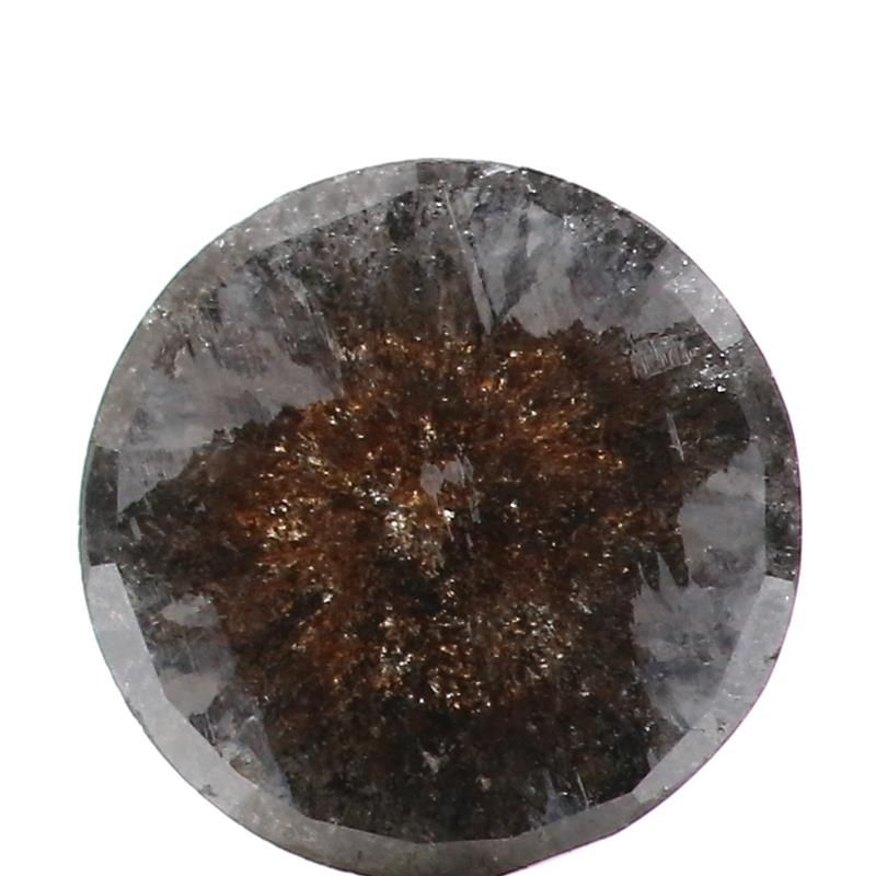 1.66 ct Rose Cut Salt and Pepper Natural Diamond, I3