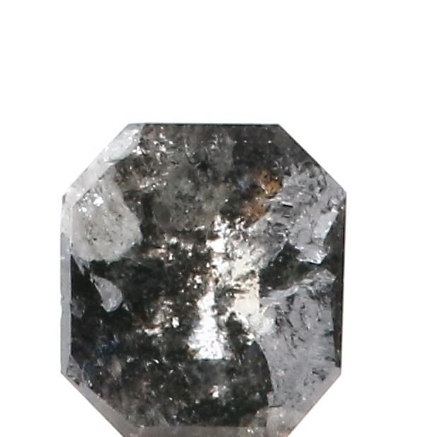 0.55 ct Emerald Salt and Pepper Natural Diamond, I3