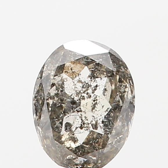 0.51 ct Oval Salt and Pepper Natural Diamond, I3