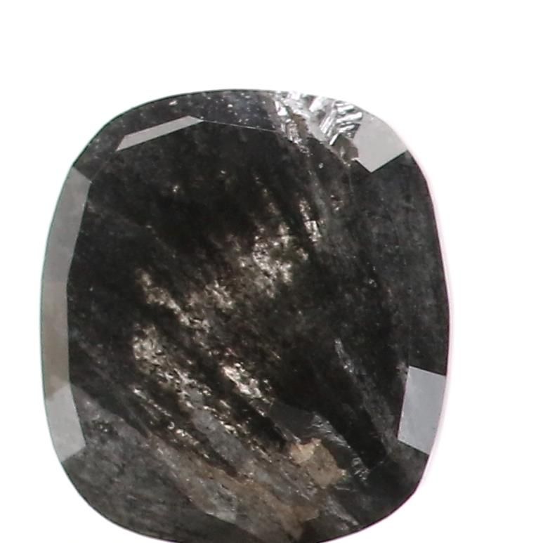 1.24 ct Cushion Salt and Pepper Natural Diamond, I3