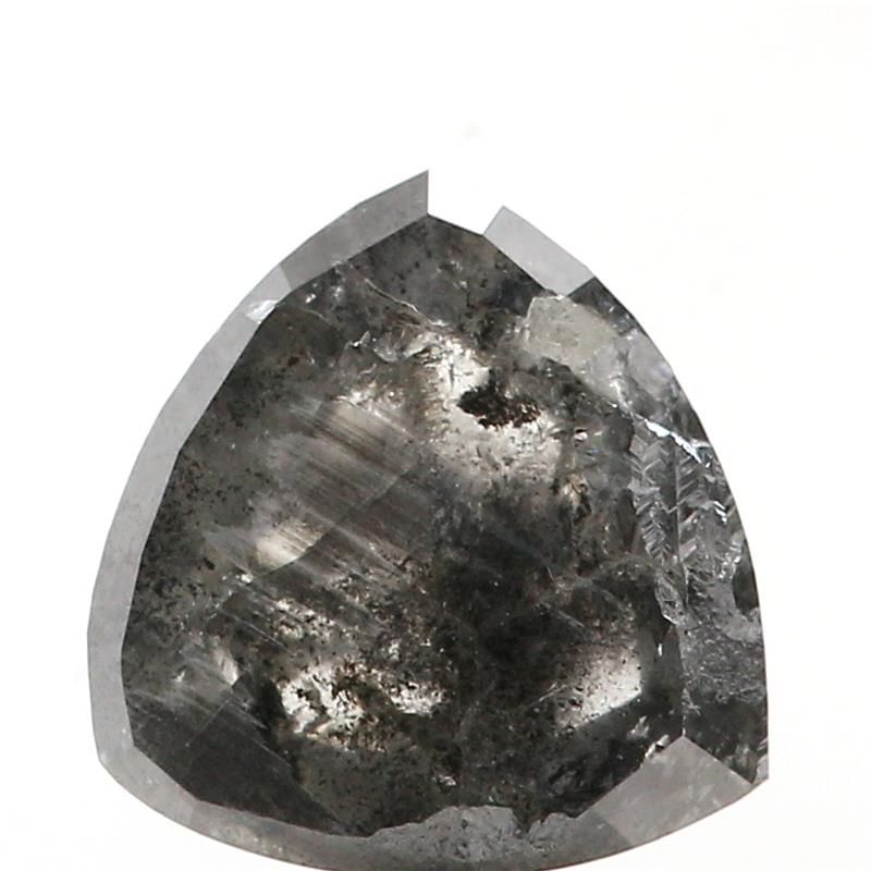 2.60 ct Triangle Salt and Pepper Natural Diamond, I3