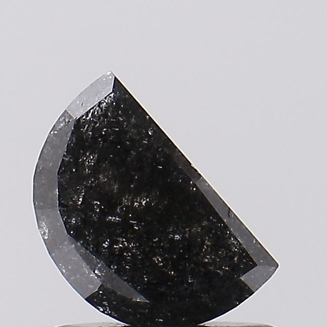 0.69 ct Half Moon Salt and Pepper Natural Diamond, I3