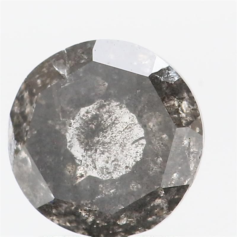 1.57 ct Rose Cut Salt and Pepper Natural Diamond, I3
