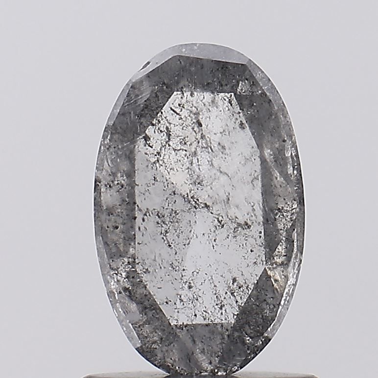 0.82 ct Oval Salt and Pepper Natural Diamond, I3