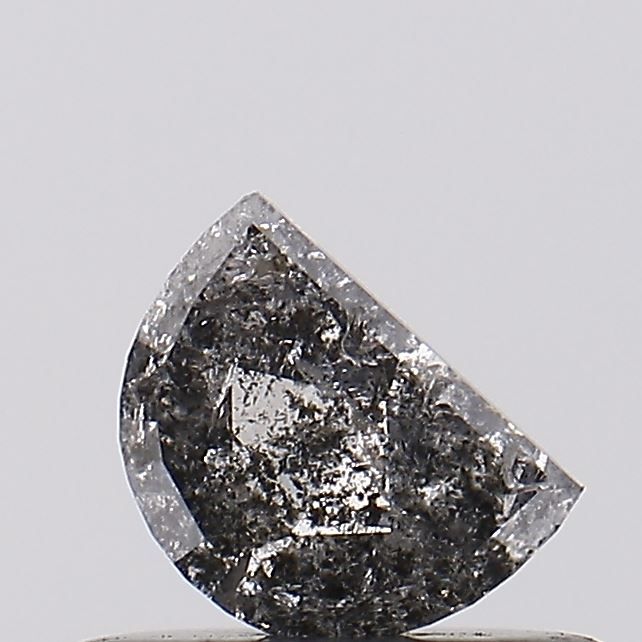 0.37 ct Half Moon Salt and Pepper Natural Diamond, I3