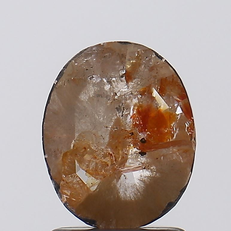 1.45 ct Oval Salt and Pepper Natural Diamond, I3