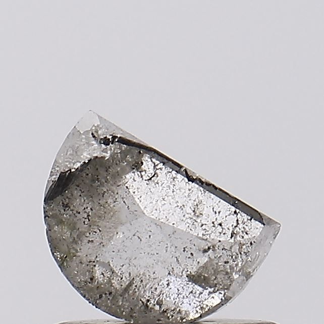 0.45 ct Half Moon Salt and Pepper Natural Diamond, I3