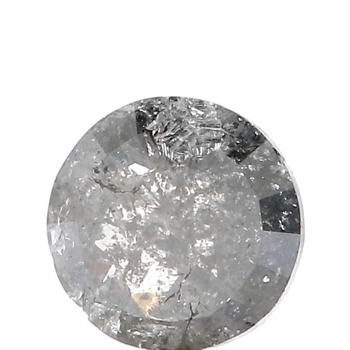0.97 ct Rose Cut Salt and Pepper Natural Diamond, I3