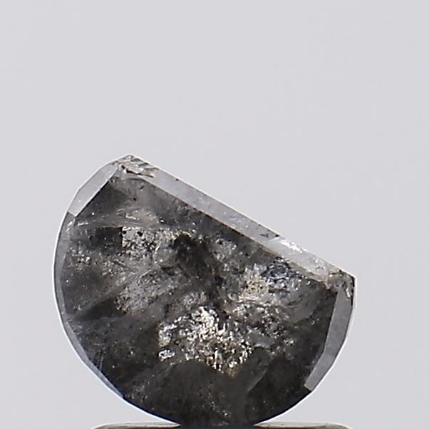 0.95 ct Half Moon Salt and Pepper Natural Diamond, I3