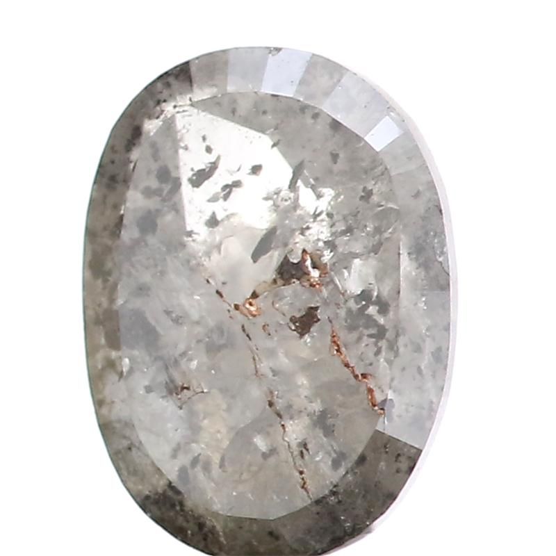 1.25 ct Oval Salt and Pepper Natural Diamond, I3