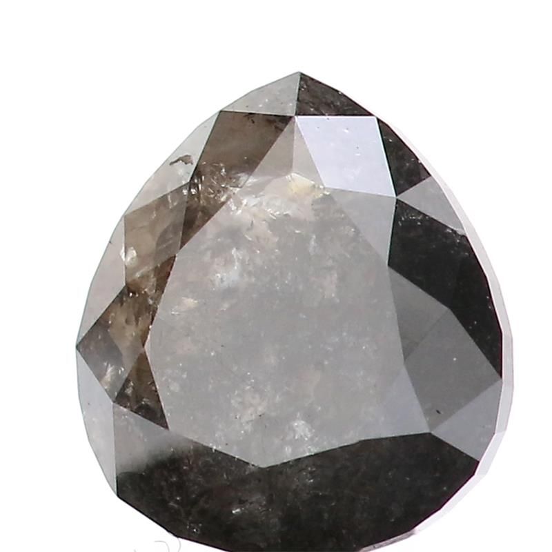 1.77 ct Pear Salt and Pepper Natural Diamond, I3