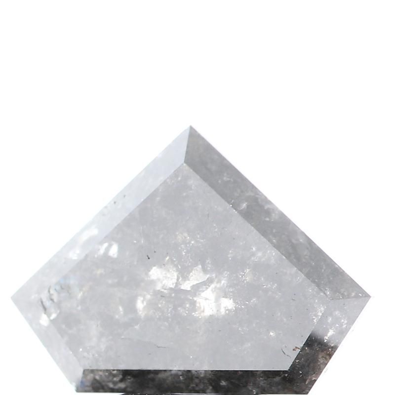 3.47 ct Shield Salt and Pepper Natural Diamond, I3