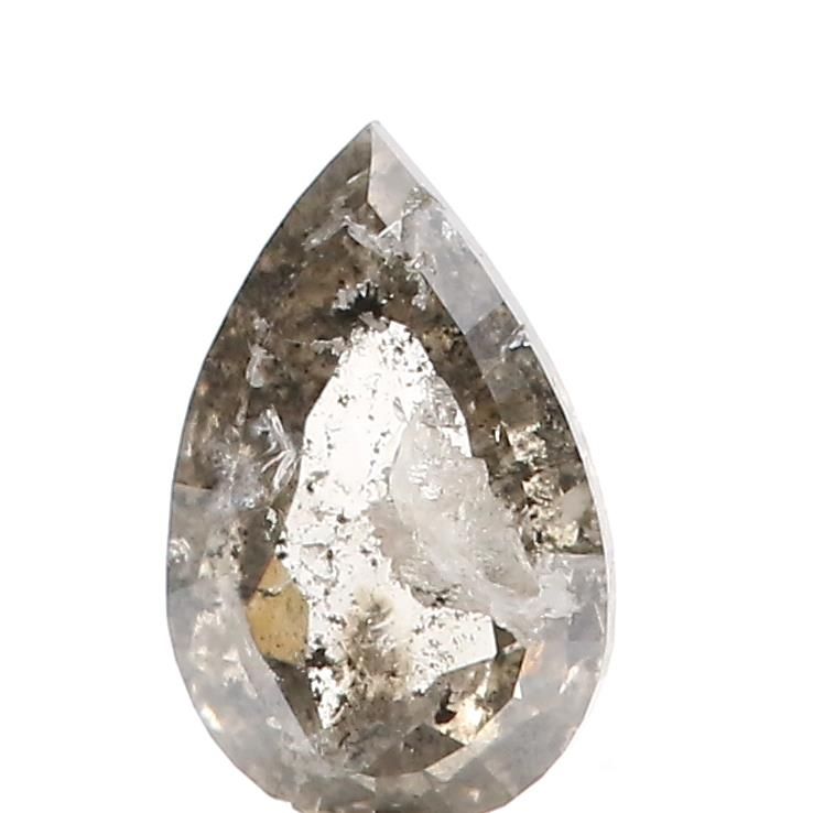 0.58 ct Pear Salt and Pepper Natural Diamond, I3