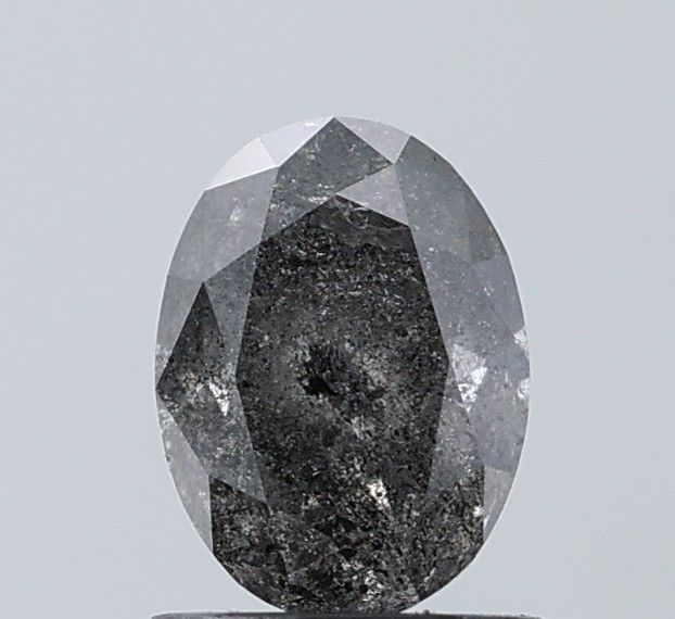 1.32 ct Oval Salt and Pepper Natural Diamond, I3
