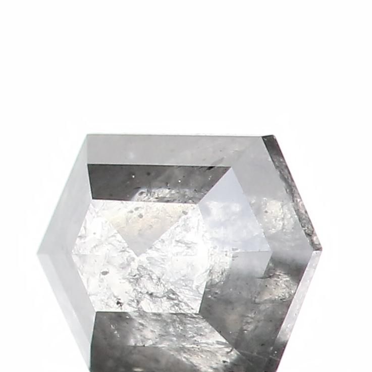 0.78 ct Hexagon Salt and Pepper Natural Diamond, I3
