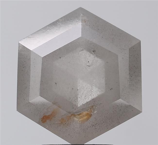3.05 ct Hexagon Salt and Pepper Natural Diamond, I3