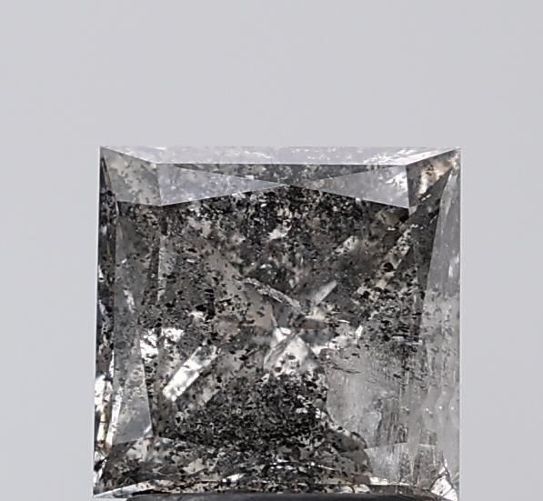 1.66 ct Princess Salt and Pepper Natural Diamond, I3