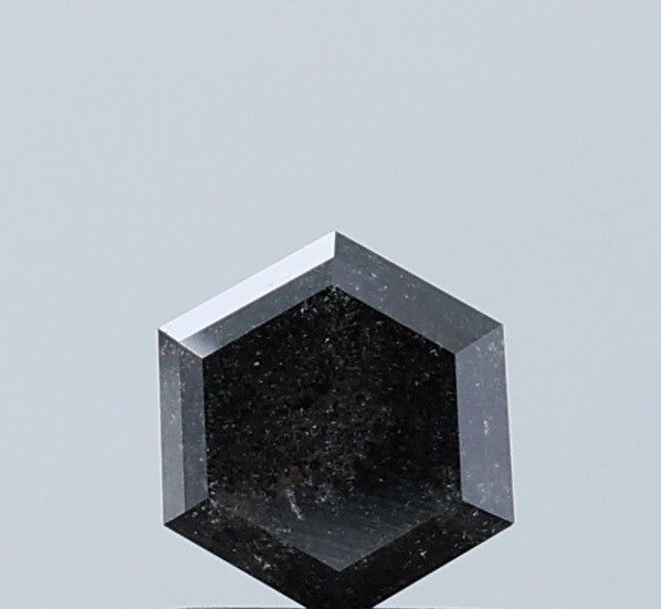 1.00 ct Hexagon Salt and Pepper Natural Diamond, I3