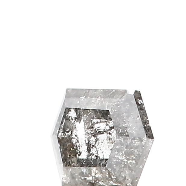 0.55 ct Hexagon Salt and Pepper Natural Diamond, I3
