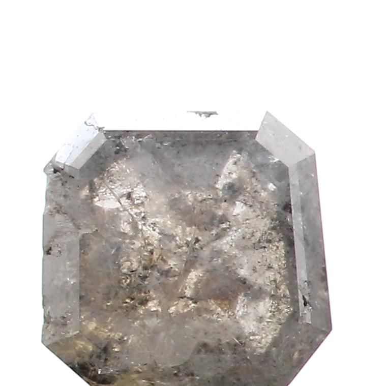 0.97 ct Radiant Salt and Pepper Natural Diamond, I2