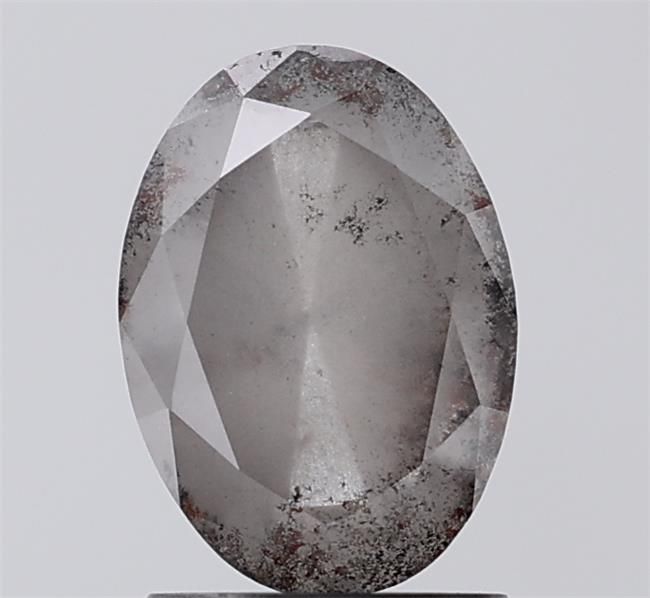 2.13 ct Oval Salt and Pepper Natural Diamond, I3