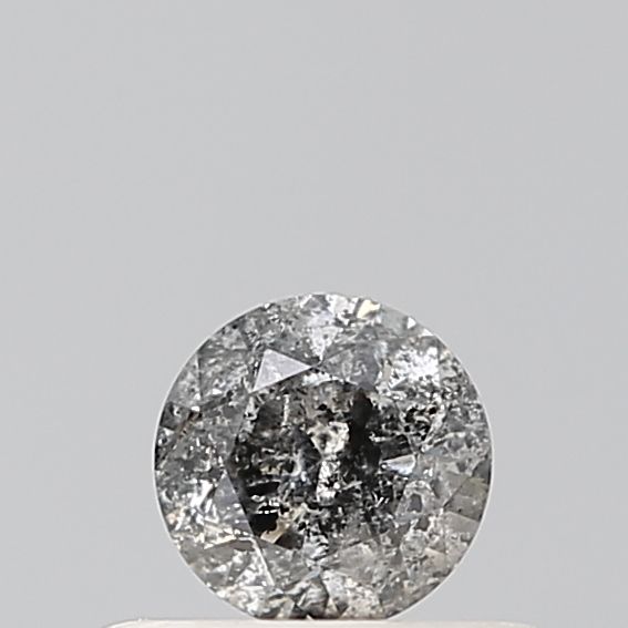 0.33 ct Round Salt and Pepper Natural Diamond, VVS2