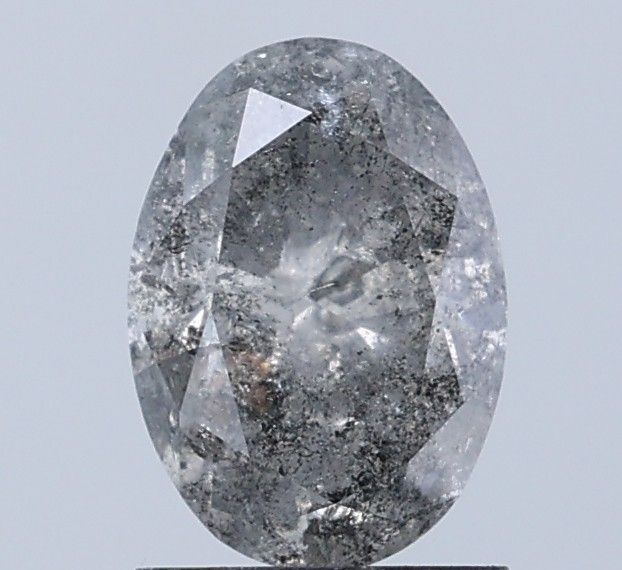 1.46 ct Oval Salt and Pepper Natural Diamond, I3