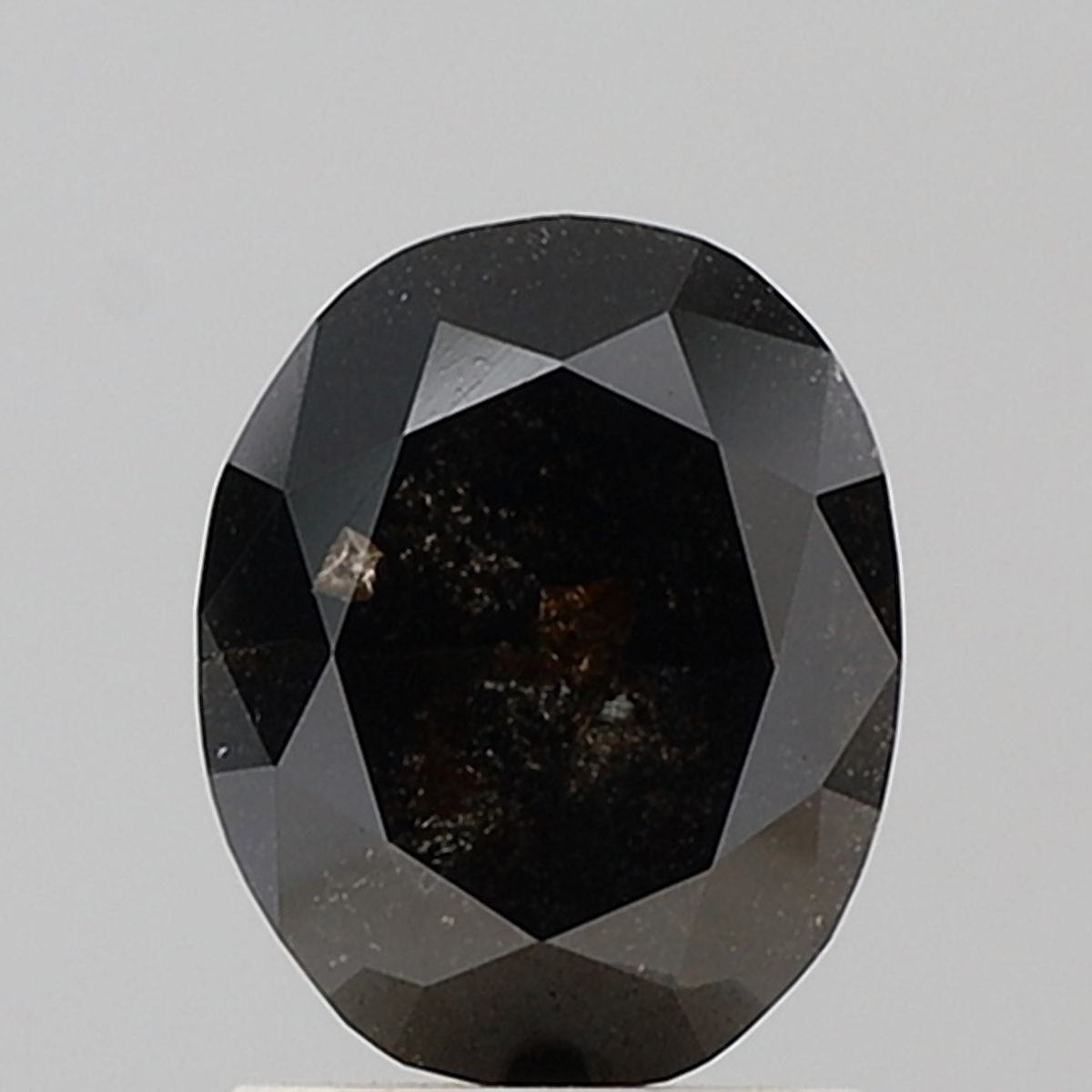 1.67 ct Oval Salt and Pepper Natural Diamond, VS1