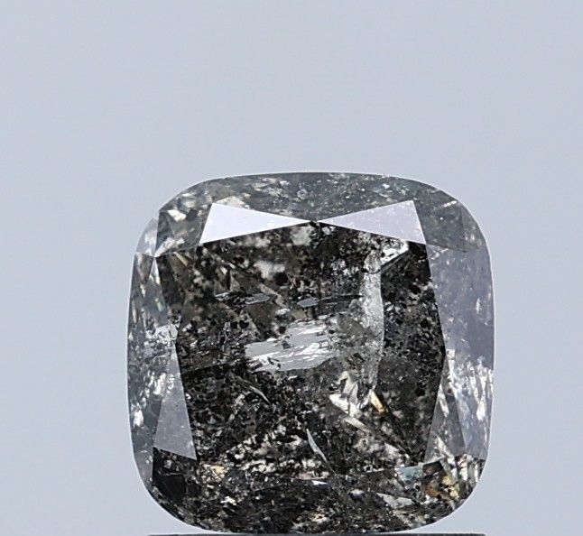 1.74 ct Cushion Salt and Pepper Natural Diamond, I3