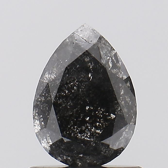 0.75 ct Pear Salt and Pepper Natural Diamond, I3
