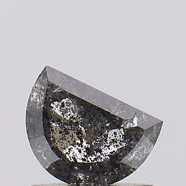 0.44 ct Half Moon Salt and Pepper Natural Diamond, I3