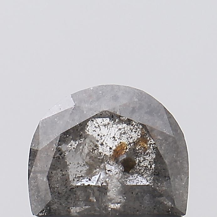0.84 ct Half Moon Salt and Pepper Natural Diamond, I3