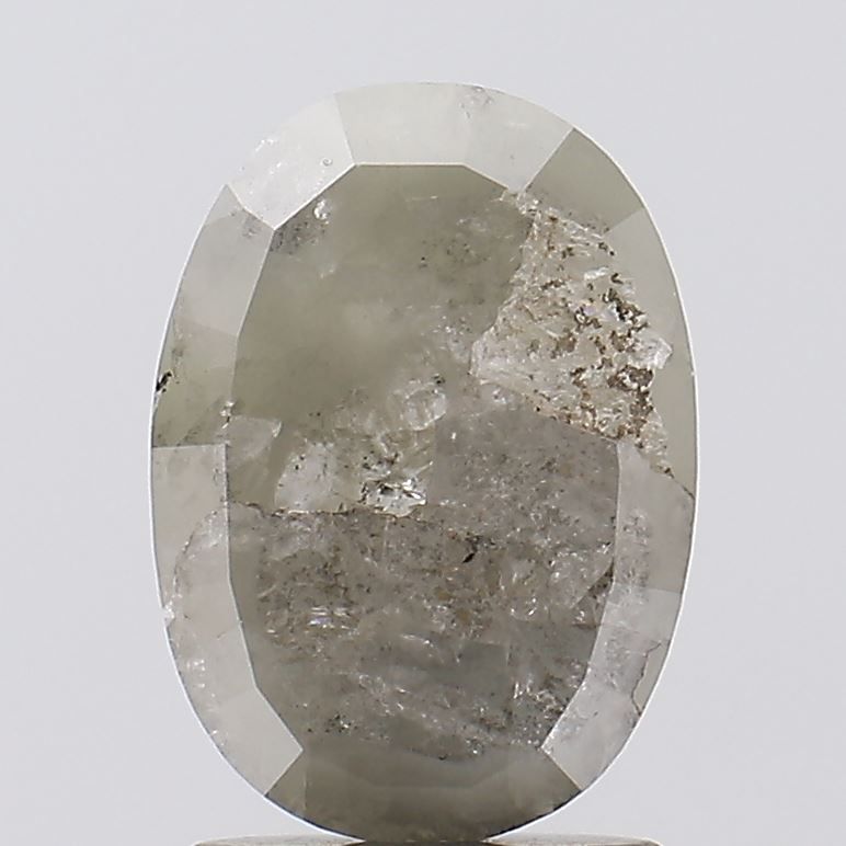 1.98 ct Oval Salt and Pepper Natural Diamond, I3