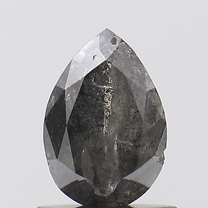 0.63 ct Pear Salt and Pepper Natural Diamond, I3