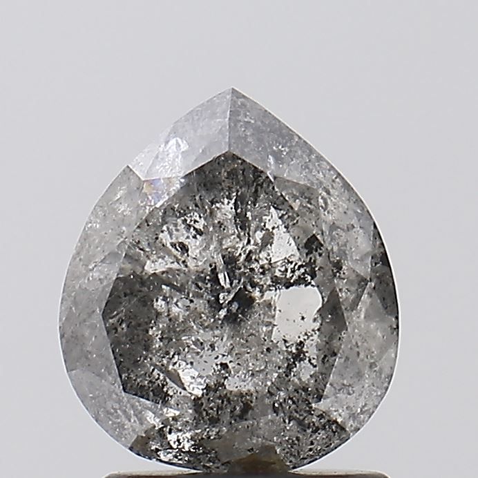 1.81 ct Pear Salt and Pepper Natural Diamond, I3
