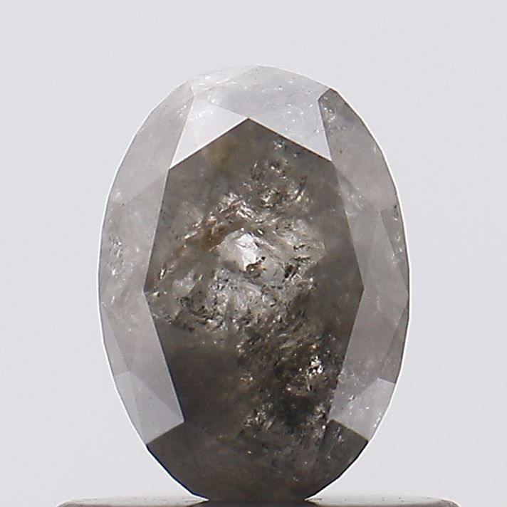 0.75 ct Oval Salt and Pepper Natural Diamond, I3