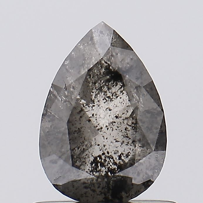 0.73 ct Pear Salt and Pepper Natural Diamond, I3
